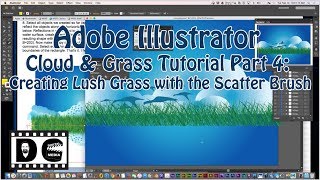 Adobe Illustrator Cloud & Grass Tutorial Part 4: Creating Lush Grass with the Scatter Brush