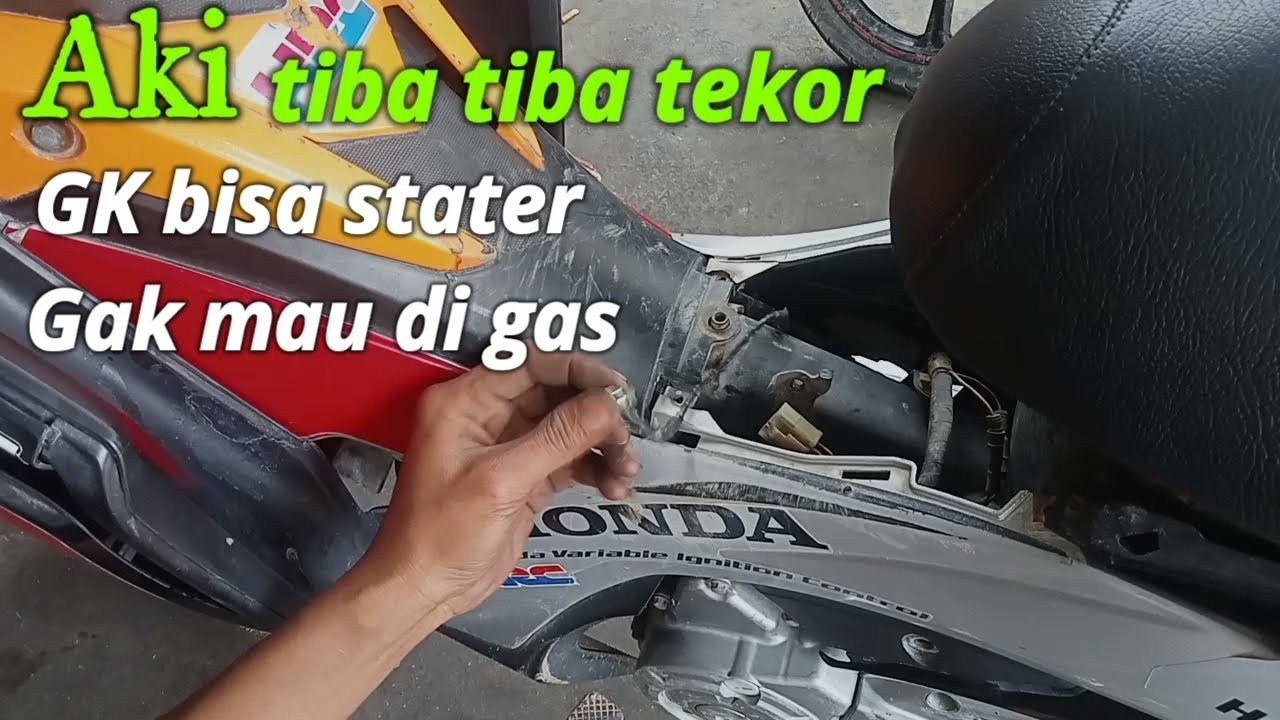 Penyebab aki tiba tiba Tekor GK bisa stater GK mau di gas dan brebet