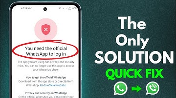 You need the official Whatsapp to log in Problem Solution || How to Fix Whatsapp Login Problem 2025