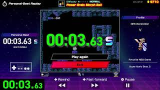 TIED WORLD RECORD: Power Grab Morph Ball (03.63) - S Rank - Nintendo World Championships NES Edition