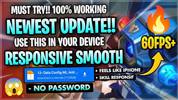 Update Config ML Anti Lag 60FPS Smooth Responsive + Low Ping Patch Lxia - Mobile Legends
