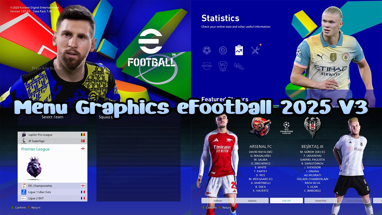 Menu Graphics eFootball 2025 V3 - PES 2021 & Football Life 2024 - YouTube