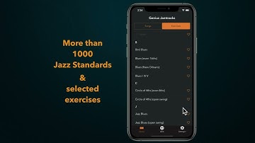 The New Library for iOS has more than 1000 Jazz Standards & Selected Exercises - Genius Jamtracks