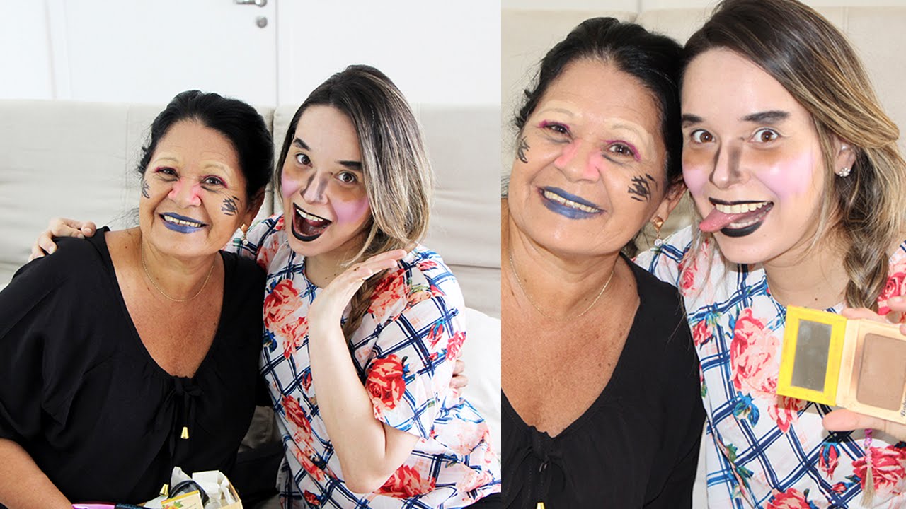 MAQUIAGEM SURPRESA SEM ESPELHO!