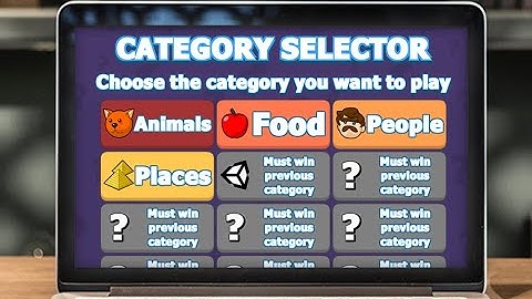 Trivia Quiz - Category grid mode features