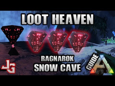 Ark Loot Heaven Snow Cave Guide Best Way To Farm Loot Ragnarok Map Youtube