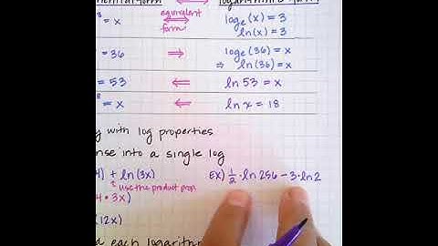 Simplifying Expressions using the The Natural Logarithm