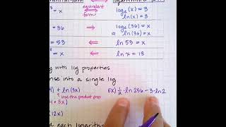 Simplifying Expressions using the The Natural Logarithm