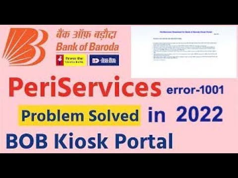 PeriServices Problem solved || bank of  Bc Portal Periservices Problem Solve, Bob ||