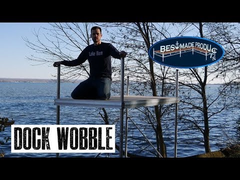 How to fix a wobbly boat dock with cross braces - YouTube