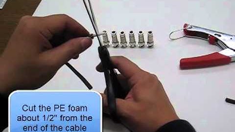 How to put a compress type BNC on a RG59 cable