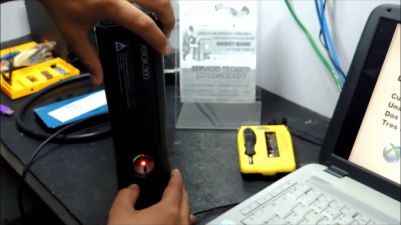 error de luz roja xbox 360 slim - YouTube