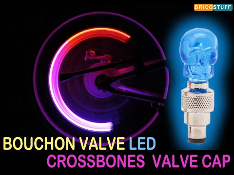 2 Bouchons De Valve Lumineux À Led BLEU CHEAPATLEAST