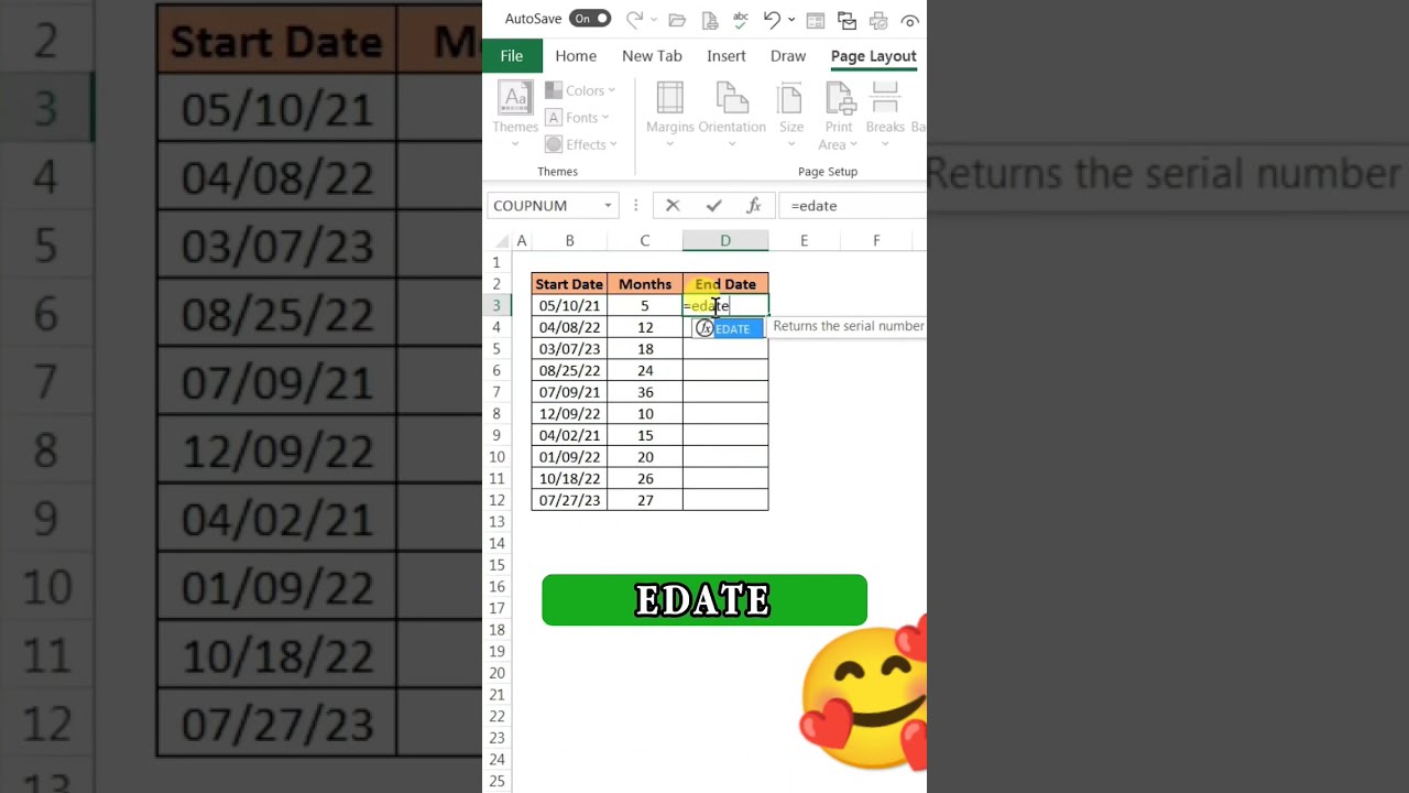 End Date Calculate In Excel YouTube End Date Calculate In Excel YouTube