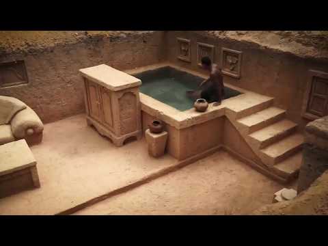 رجال ألغابه يبنون بيت تحت الأرض