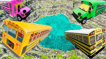 TOP 100 Bus Crash Compilation – BeamNG Drive School Bus Jumps & Crashes