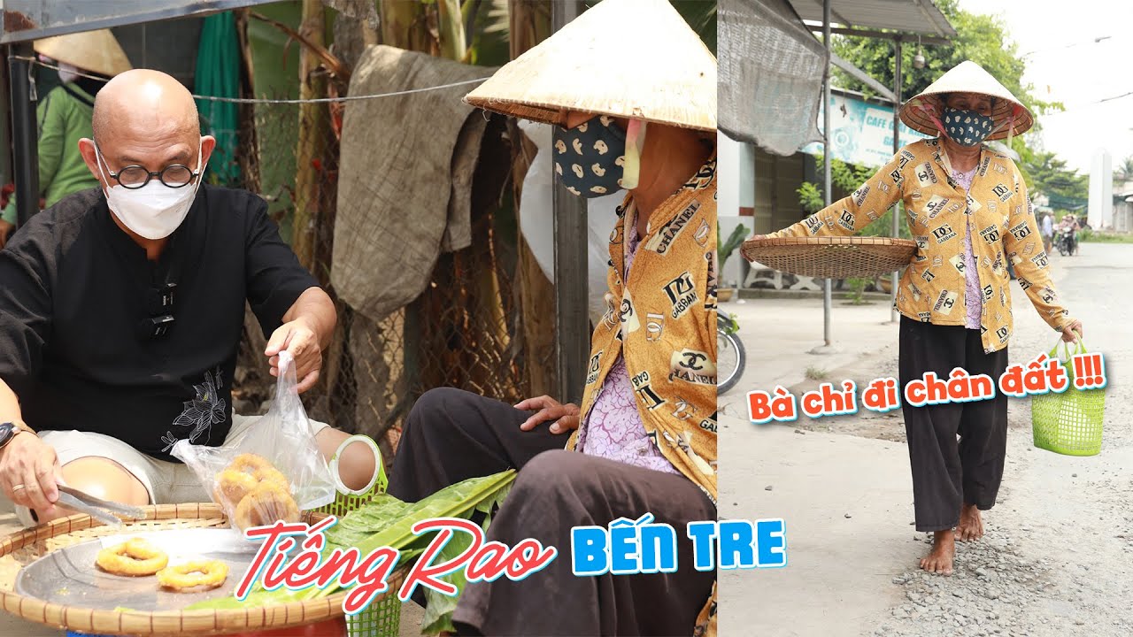Cô Hà bánh cam bánh còng ở Phong Nẫm Bến Tre chân đất... - youtube