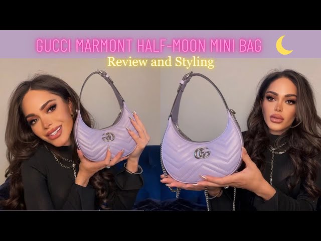 GG Marmont half-moon-shaped mini bag