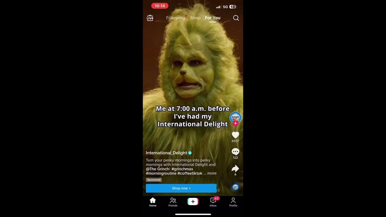 International Delight Creamer Grinch TikTok Ads (2023) YouTube