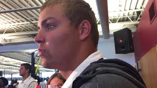 Iowa QB Nate Stanley after Cy Hawk win against Iowa State