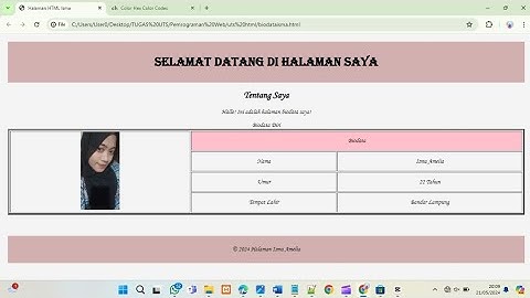 UTS PERANCANGAN & PEMROGRAMAN WEB || HTML || Isma Amelia