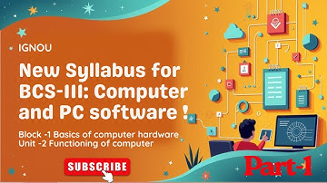 Computer Basic and PC Software BCA || BCS-111 || Block - 1| Unit - 2 || in hindi