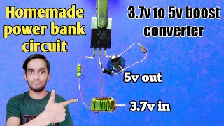 How to make power bank | homemade power bank circuit | 3.7v to 5v boost converter