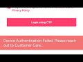Fix device authentication failed in myntra.Please reach out customer care | myntra app login problem