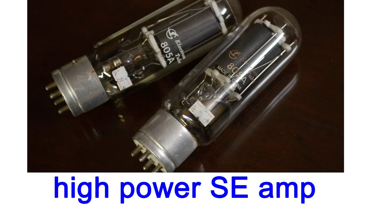 Transmitting tube 805 SET high power amplifier ; chassis and power