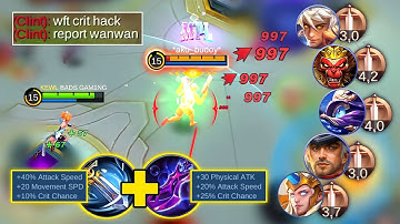 WANWAN + ATTACK SPEED + CRIT BUILD = ??? | MLBB