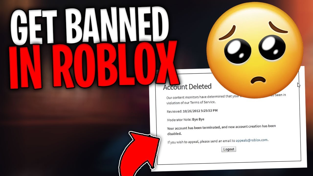 How To Get BANNED In Roblox! - YouTube