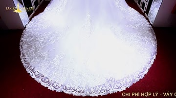 Váy cưới trắng đuôi xòe rộng đẹp ngất ngây | Chụp Ảnh Cưới Chuyên Nghiệp Tại HCM