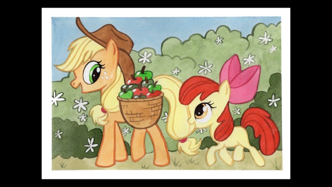 my little pony applejack and applebloom