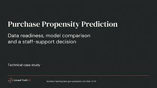 Details Purchase Propensity Prediction - Data Readiness Part 1 News