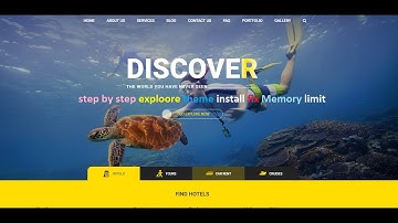 step by step #exploore #theme #install fix Memory limit