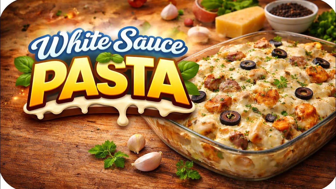  White Sauce Pasta By Foodstreet804|| چکن پاستہ وائٹ ساس میں بنانے کا طریقہ|#pastarecipe