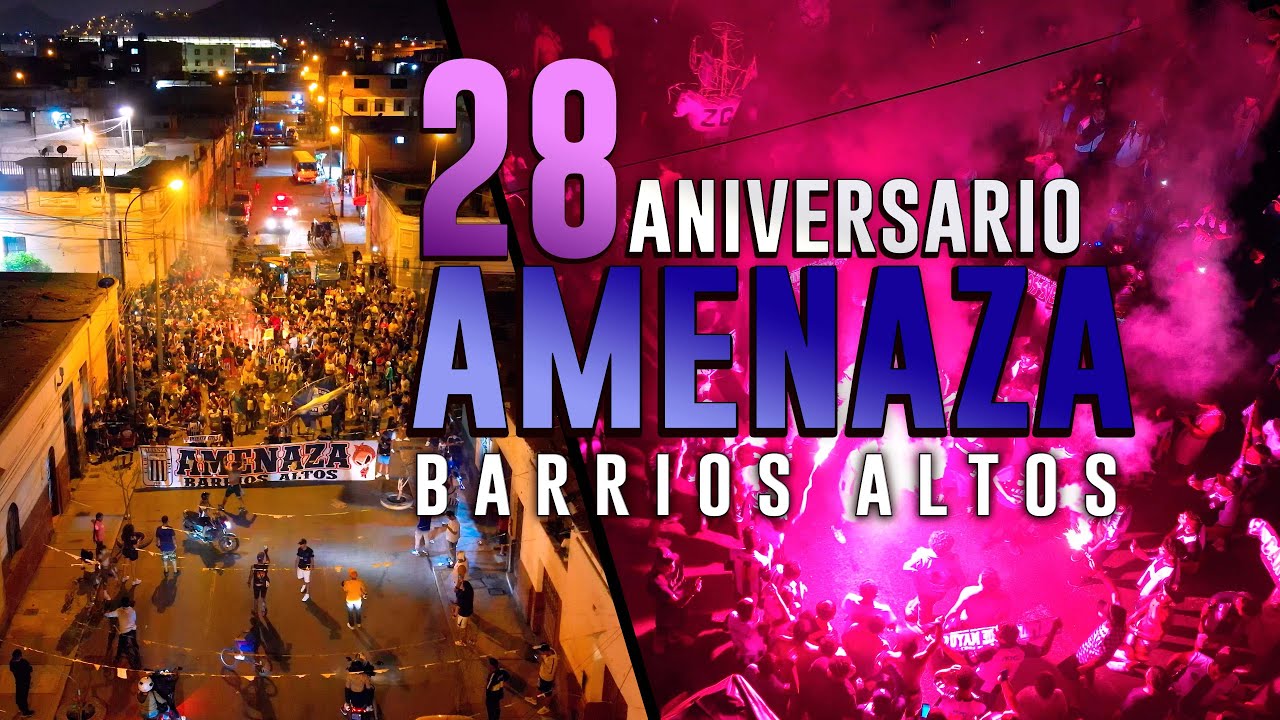 【4K】🌎Aniversario 28° AMENAZA Barrios Altos [ Drone Footage ] LIMA PERÚ