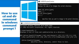 How to use cd and dir command in windows command prompt 