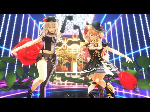【MMD】獅白ぼたん × 桃鈴ねね　- ヒアソビ -