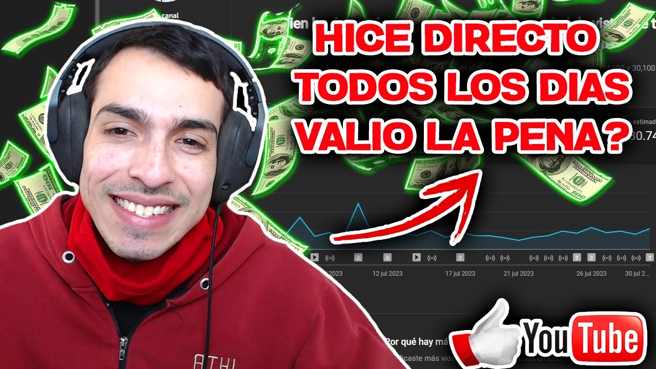 HICE DIRECTO EN YOUTUBE TODOS LOS DIAS DURANTE 1 SEMANA ¿VALIO LA PENA ...