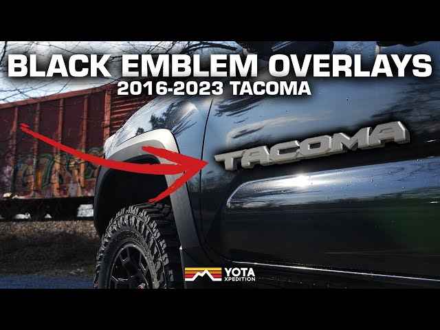 Toyota Tacoma Blackout Emblem Overlay Kit Toyota Tacoma Blackout Emblem Overlay Kit
