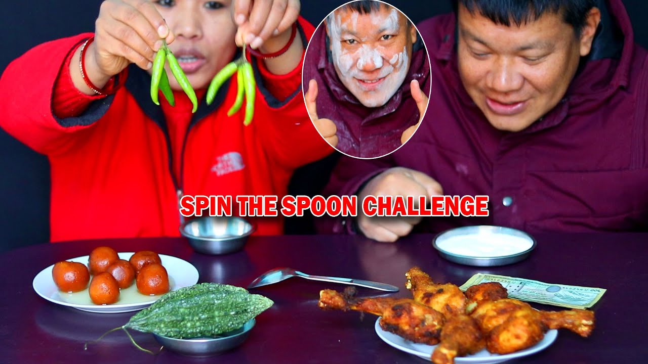 SPIN THE SPOON🥄 CHALLENGE 🥵 FUNNY GAME @GANGAOFFICIAL @tham_thapa 