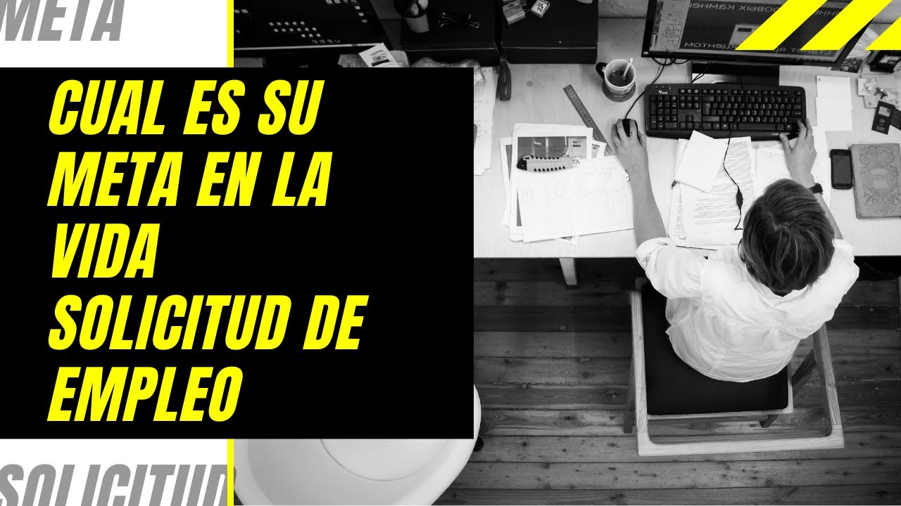 Cual Es La Meta En La Vida Solicitud De Empleo