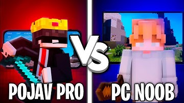 Minecraft pro pojav player vs noob pc player!!