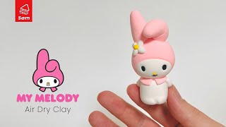 My Melody | Sanrio Character, soft clay figure tutorial