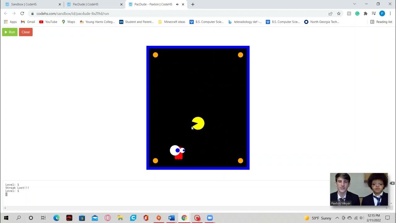 FBLA State Competition (Computer Game & Simulation Programming) PacDude ...