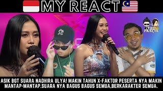 INTERNATIONAL LEVEL! X FACTOR - NADHIRA ULYA THE CURE MALAYSIA REACT