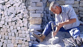 The GRANITE. Manual removal and cutting for use as pavers and in construction | Documentary film