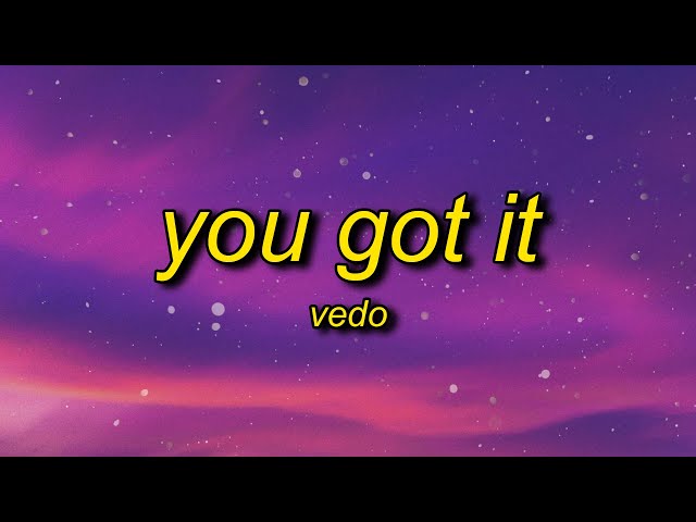 VEDO - You Got It (Lyrics)  it's time to boss up fix your credit