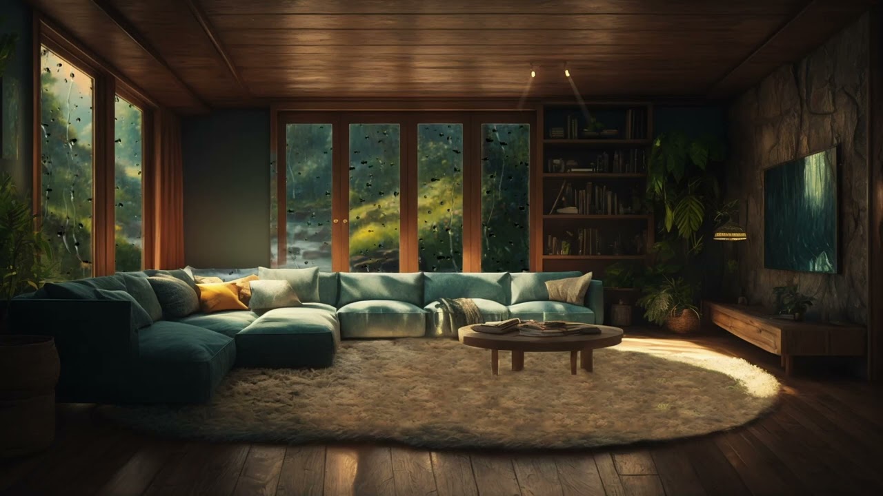Snug Room Ambience with Gentle Rain Sounds for Sleep, Relax and Study